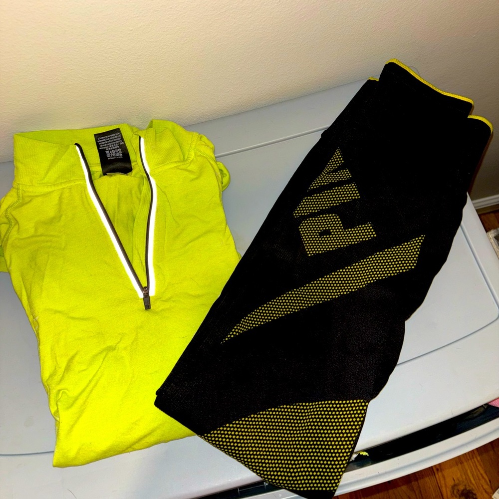 Victoria’s Secret PINK Athletic Set. Long sleeve and leggings. Mediums.